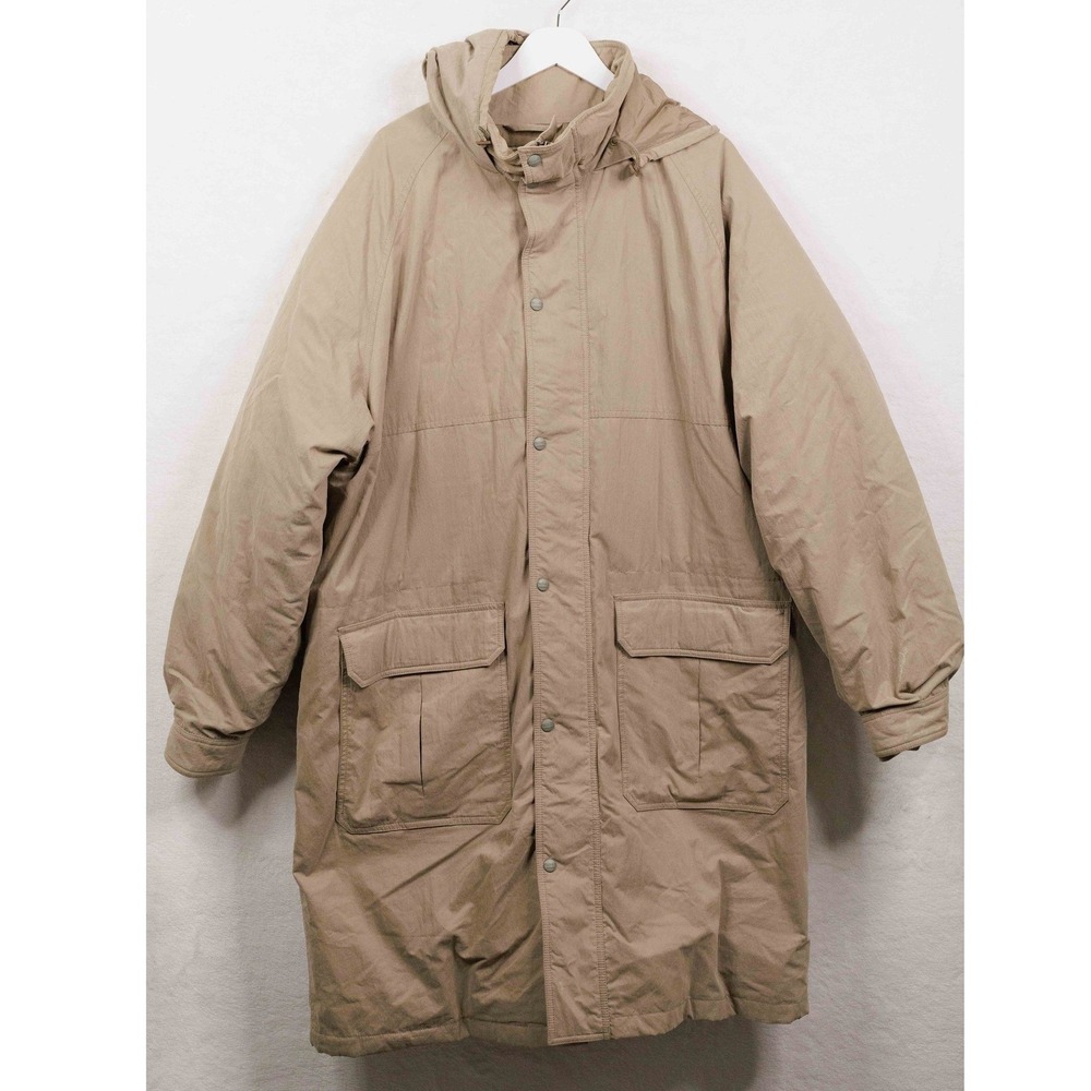 VTG LL BEAN Gore-Tex Goose Down Insulated Parka Hooded Jacket Tan Men Sz XL Tall